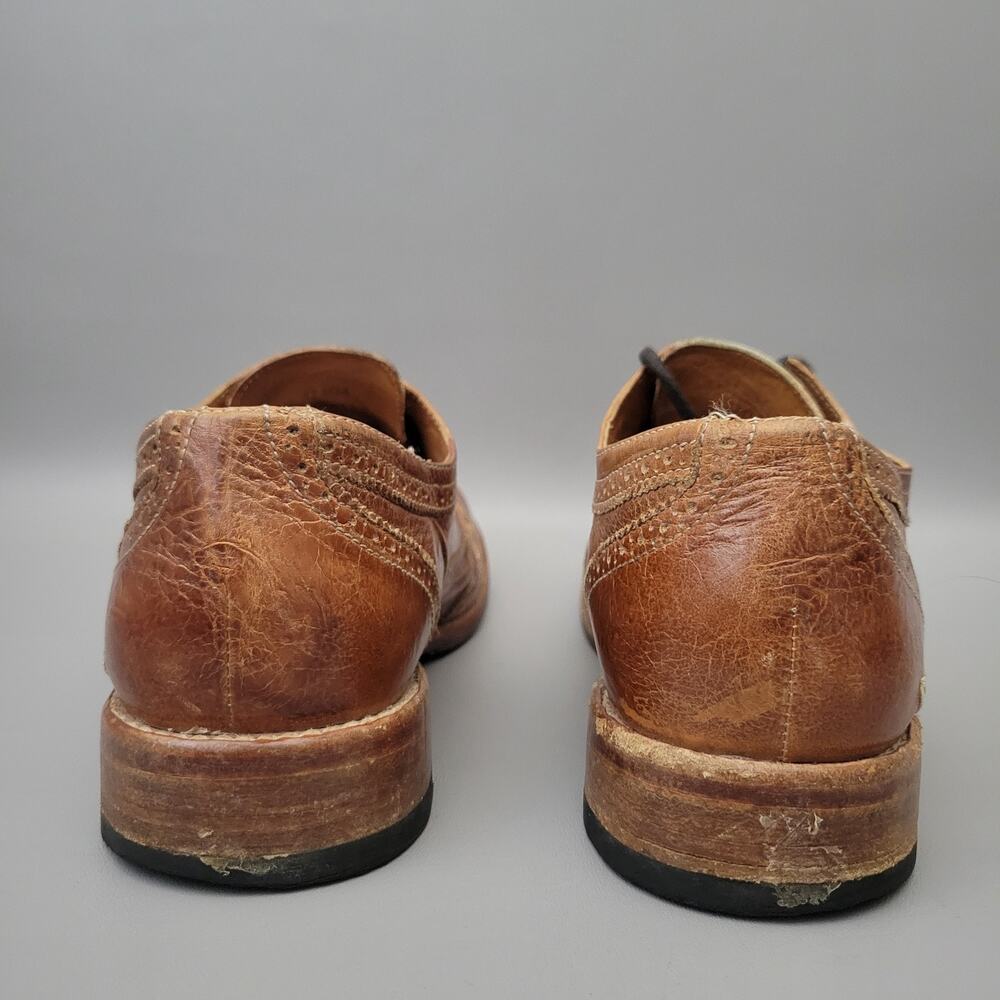 Bed Stu Corsico II Benchmade Wingtip Oxfords Brown Leather Shoes Mens 12 - Picture 7 of 13